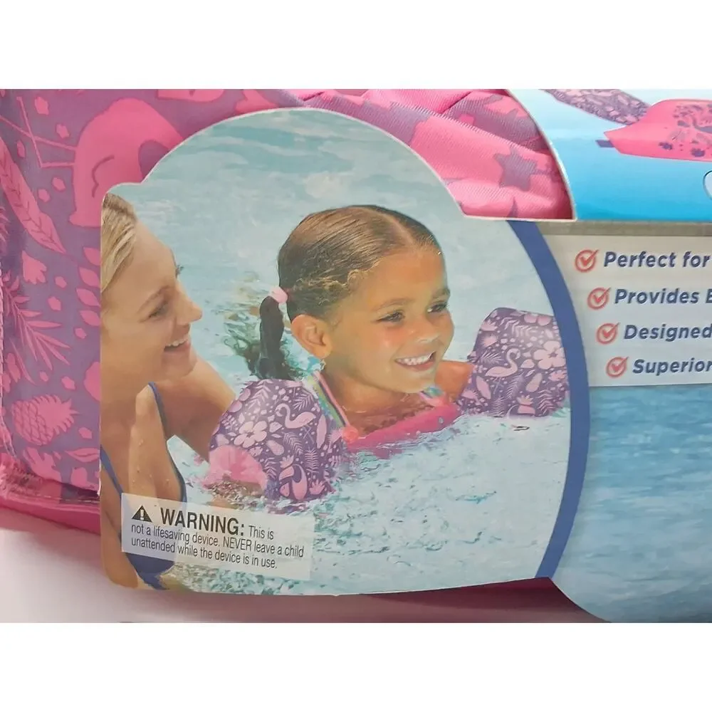 SwimSchool Ultra-Fit Tot Swimmer Float Level 3 Age 4-6 Years Pink 50LBS Max New